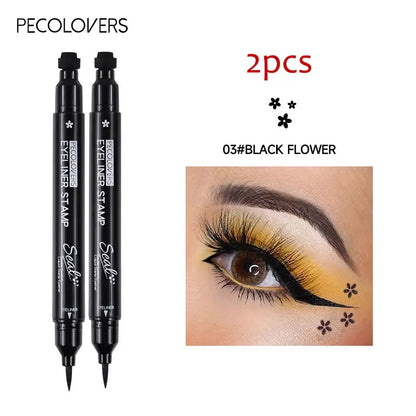 Star Liquid Eyeliner 2-in-1 — Black Moon Stamp Pencil, Waterproof Long-Lasting Easy-Apply Eye Makeup