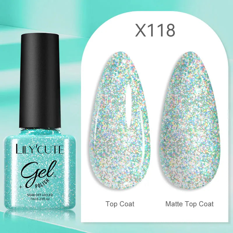 LILYCUTE 5ml Silver Metallic Liner Gel Polish – Super Bright UV Nail Art Stripe & Drawing Paint Varnish, Mirror Effect Graffiti Gel