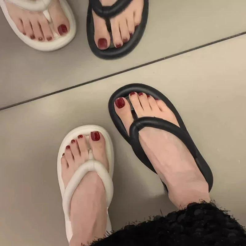 Unisex Summer Candy Color Flip Flops - Lightweight Soft Sole Non-Slip Beach Slides