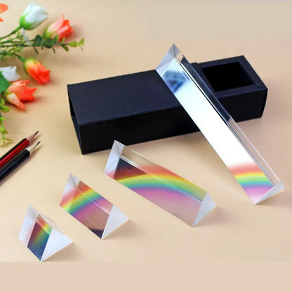 Triangular Prism Crystal – Rainbow Light Refraction Physics Experiment Toy for Kids & Photography