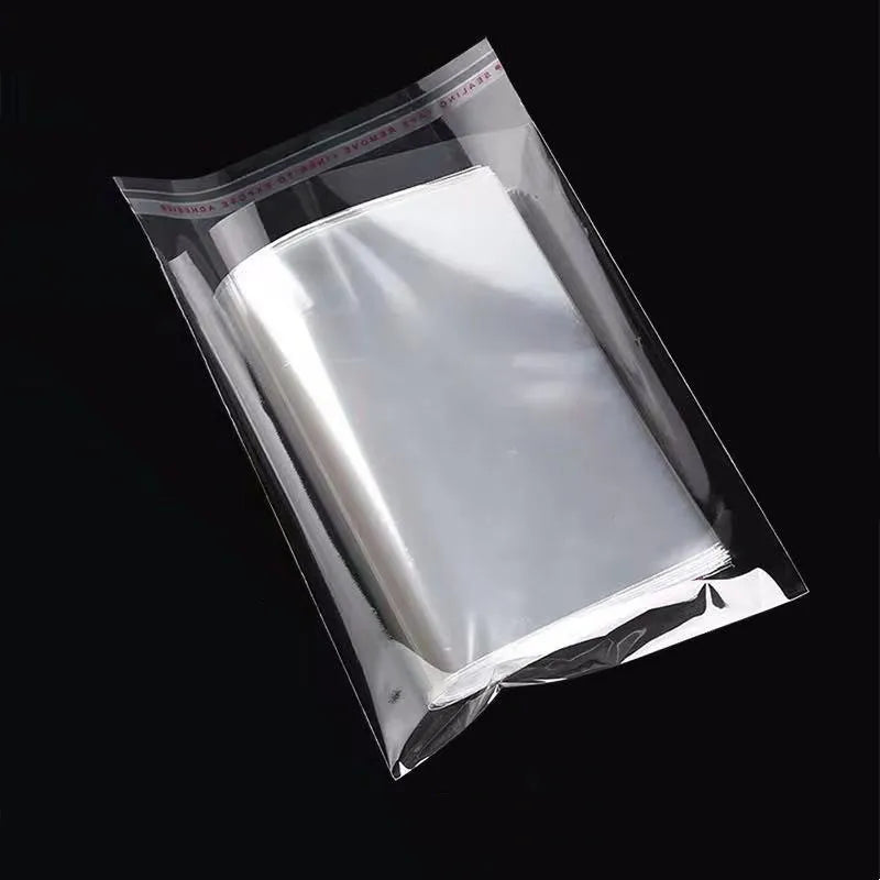 100 Self-Adhesive Transparent Plastic Bags for Jewelry, Candy, Biscuits, Gifts - Sealing Packaging Bags