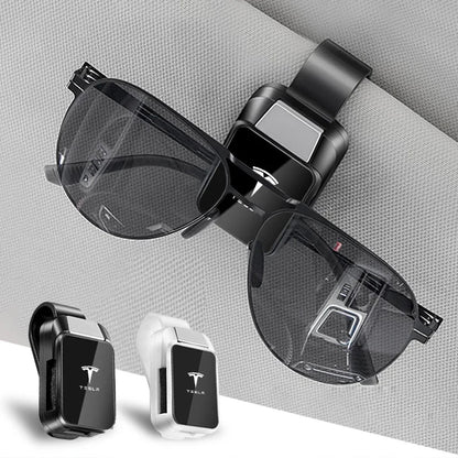 Car Sun Visor Glasses Clip – Interior Eyeglasses Storage Holder for Tesla Model 3, S, X, Y, Cybertruck & Roadster