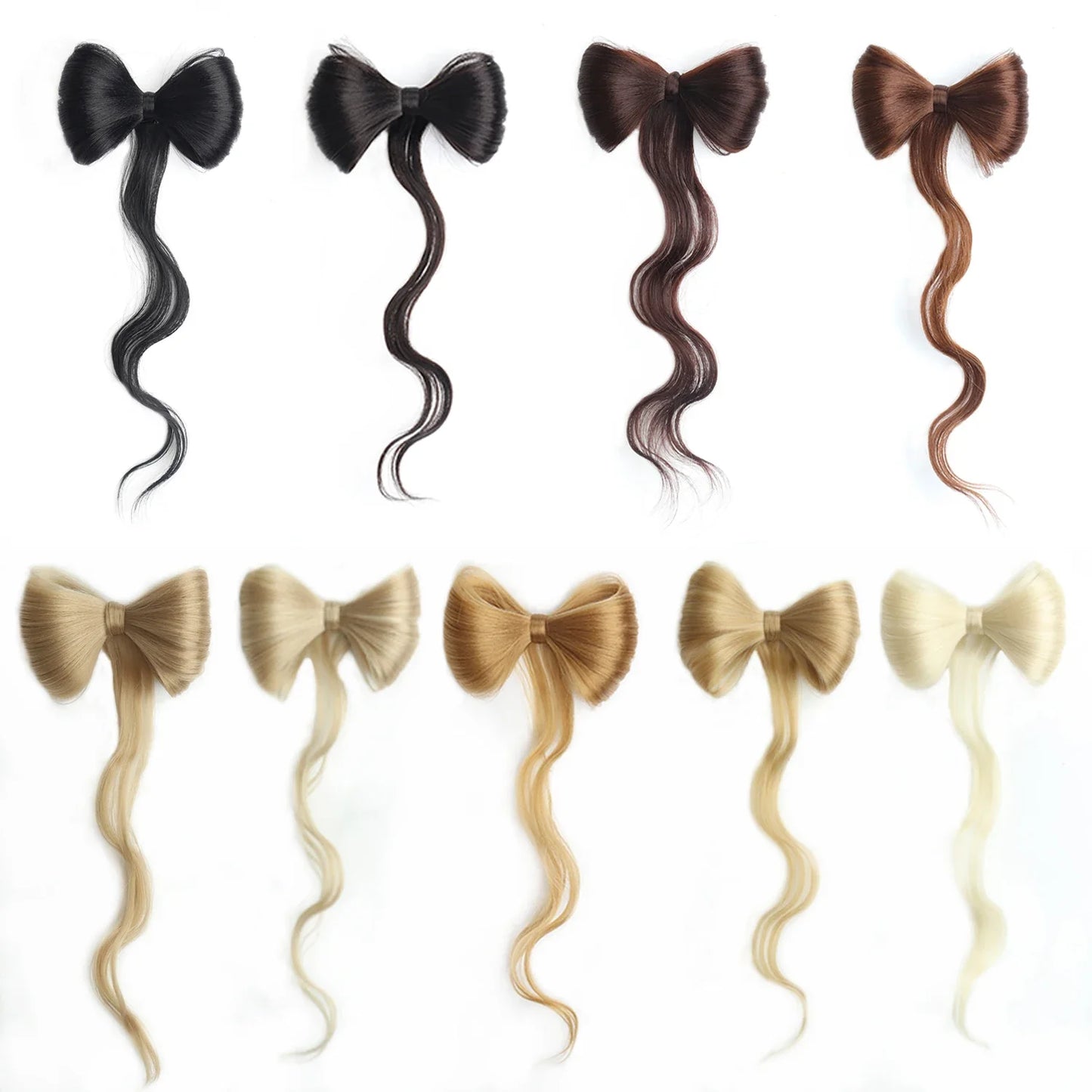Bowknot Claw Clip Hair Bun – Synthetic Clip-In Hair Extensions for Women’s Daily Use