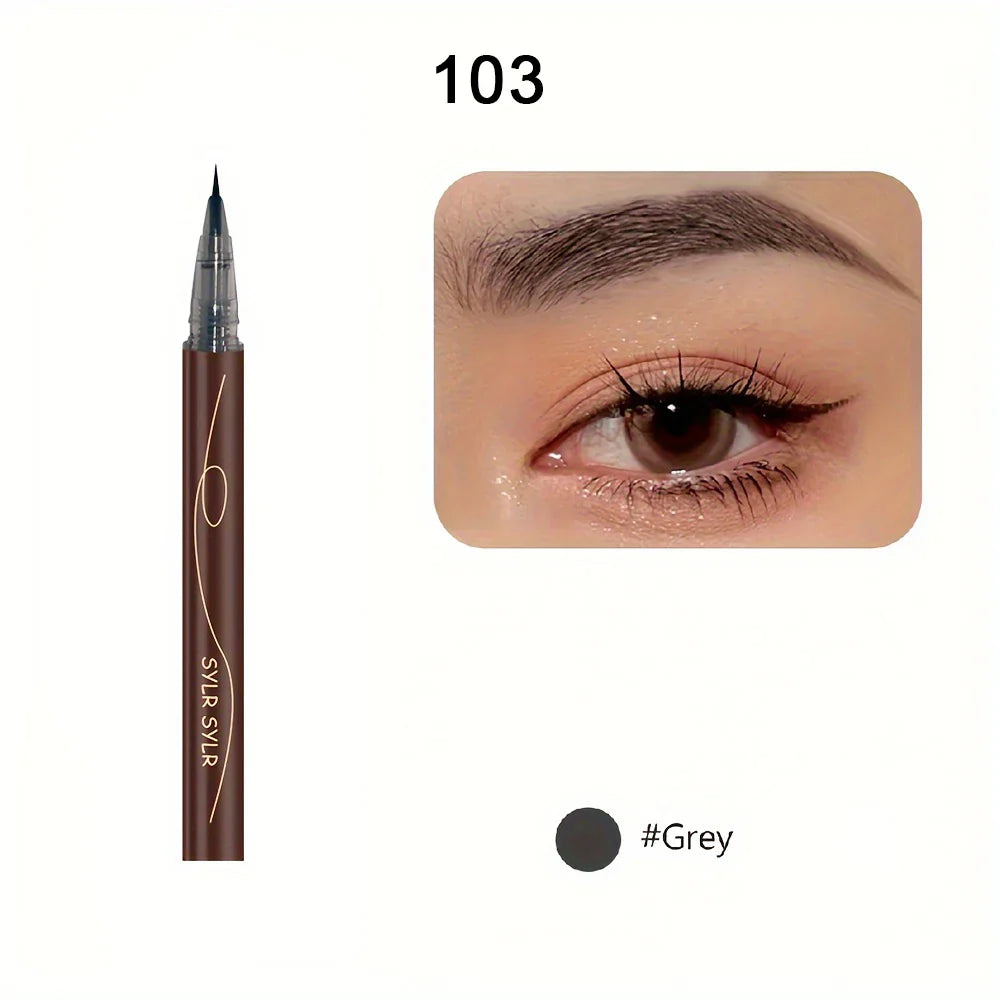 Ultra-Fine Waterproof Eyebrow Pencil & Sweat-Proof Liquid Eyeliner – Professional Dual-Purpose Durable Makeup Tool