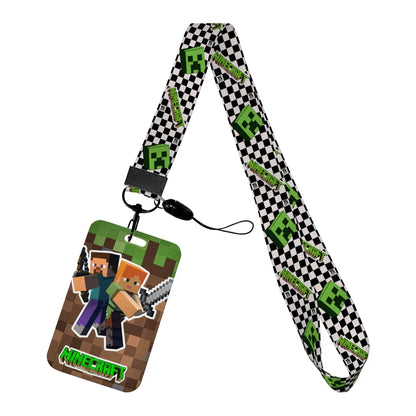 Cartoon Game Name Badge Holder Lanyard – Student ID & Credit Card Strap Gift