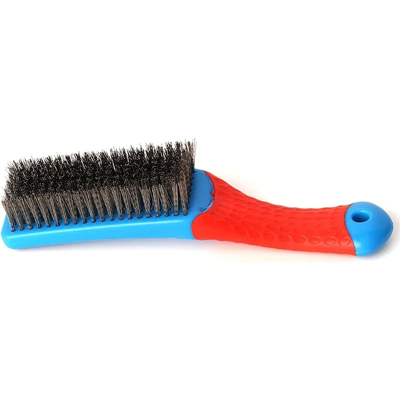 Heavy Duty Stainless Steel Wire Brush with Plastic Handle – Rust, Welding Slag, Dirt & Paint Remover