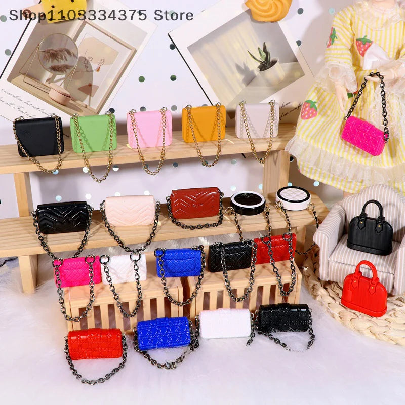 1:12 Dollhouse Miniature Shoulder & Crossbody Bags – Decorative Toy Accessories for Dollhouse Collectors