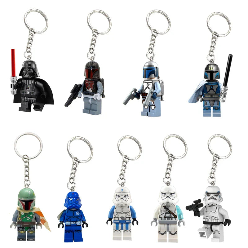 Star Wars Mandalorian Keychain — Anime Doll Model, Cartoon Backpack Pendant, Jewelry & Accessory Ornament