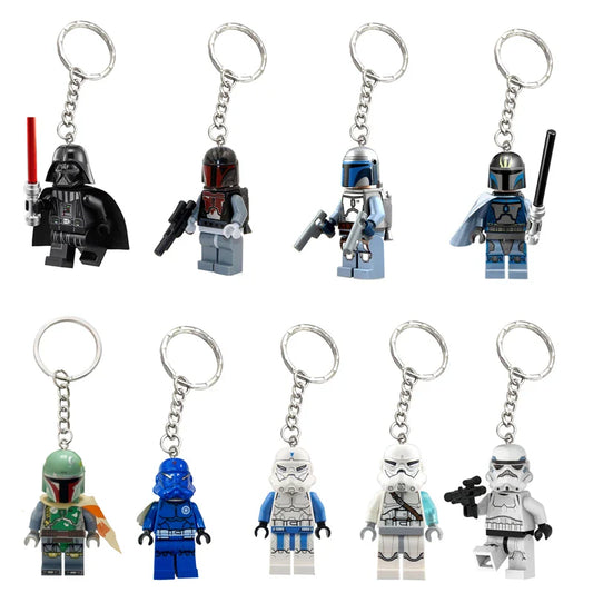 Star Wars Mandalorian Keychain — Anime Doll Model, Cartoon Backpack Pendant, Jewelry & Accessory Ornament