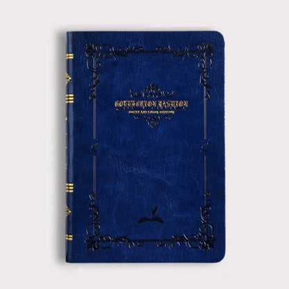 A6/A7 Vintage Hot Gold Printed Notebook – Cute Compact PU Leather Pocket Diary, Hard Shell School & Office Supplies