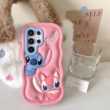 Stitch Soft Silicone Phone Case — Cartoon Cover for Samsung Galaxy A03S/A04E/A14-A16/A25-A36/A52-A56/S20-S25 Ultra & Plus