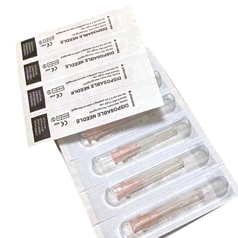 32G Disposable Syringes with Superfine 4/6/13mm Needles - Painless Teeth Irrigator & Eyelid Beauty Tool
