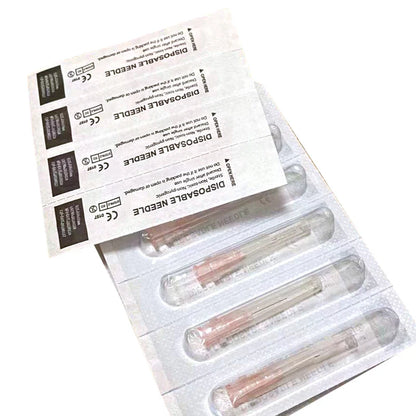 32G Disposable Syringes with Superfine 4/6/13mm Needles - Painless Teeth Irrigator & Eyelid Beauty Tool