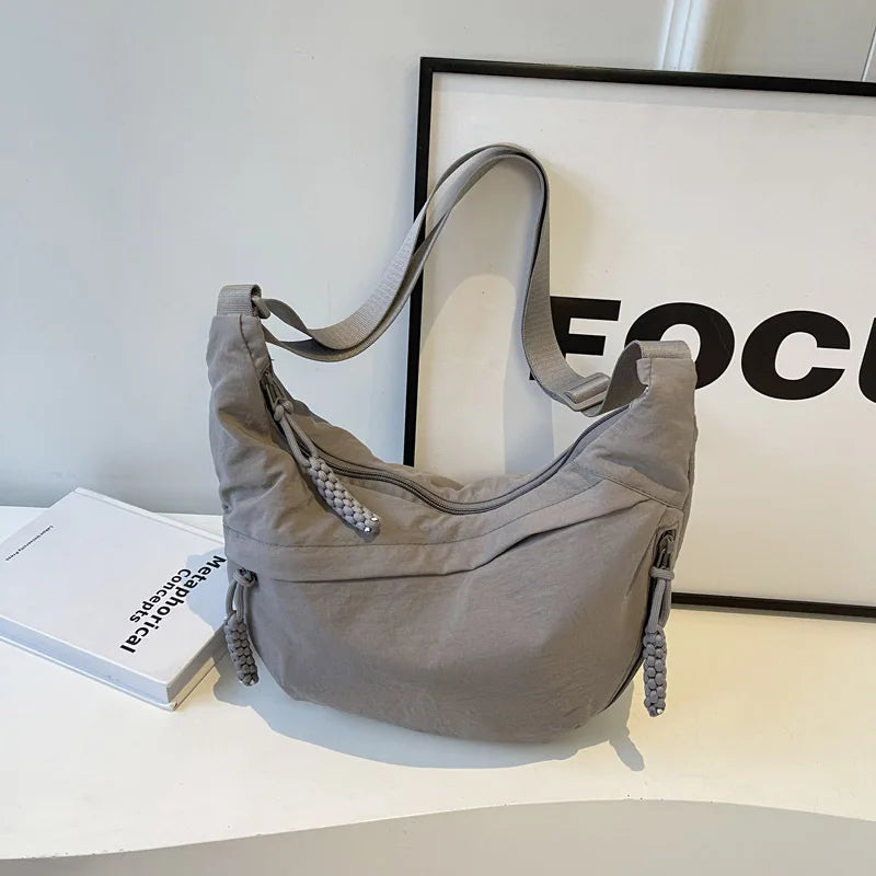 New Nylon Fabric Shoulder Bag – High Capacity Women's Crossbody Messenger Bag, Versatile & Leisure Hobo