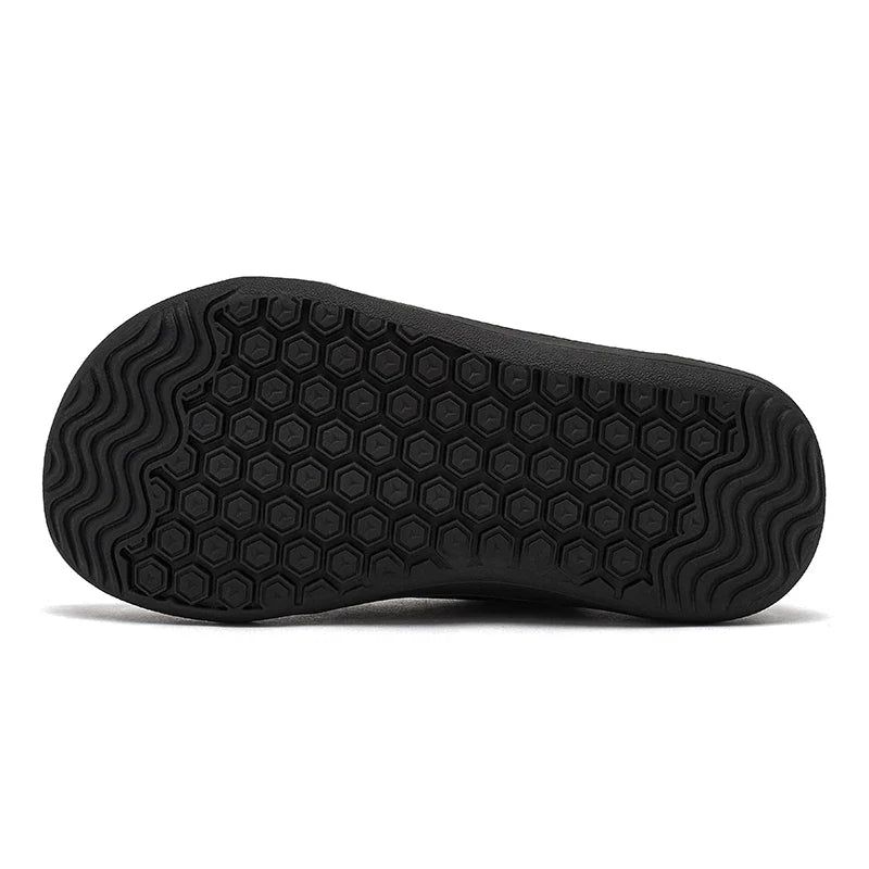 HOBIBEAR Kids Barefoot Shoes – Wide Toe Minimalist Sneakers for Boys & Girls, Lightweight, Hook Loop, Artificial Leather