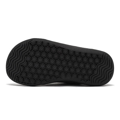 HOBIBEAR Kids Barefoot Shoes – Wide Toe Minimalist Sneakers for Boys & Girls, Lightweight, Hook Loop, Artificial Leather
