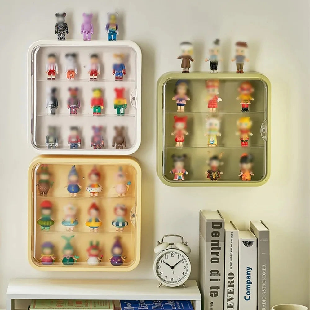 Wall-Mounted Acrylic Doll Storage Box – Dust-Proof Display Stand for Figures and Toys, Blind Box Organizer