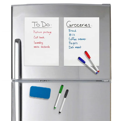 A5 Magnetic Whiteboard for Fridge - Dry Wipe Memo Board with Marker, Perfect for Messages, Reminders, and Kids' Gifts