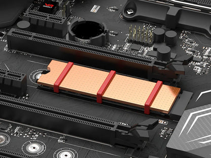 JEYI Copper M.2 Heatsink - NVMe 2280 SSD Cooler with Thermal Silicone Pad for Laptop & Desktop