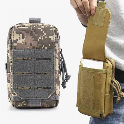 Tactical Multifunction Waist Bag – Molle Travel Pouch, EDC Phone Holder, Fanny Pack for Camping, Hiking & Hunting
