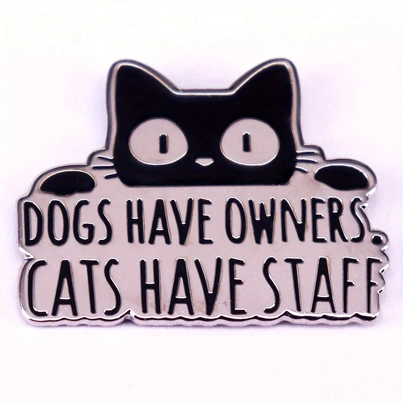 Cute Black Cat Enamel Pin – Tiny Cartoon Animal Metal Brooch Badge Jewelry Accessory Gift