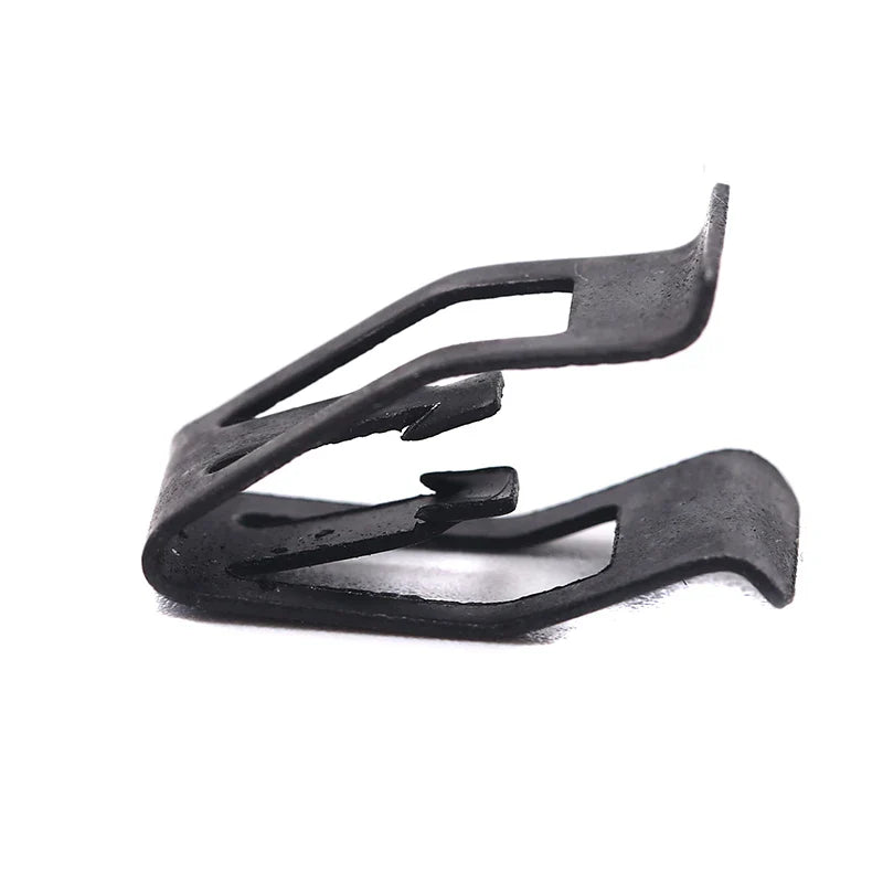 10Pcs Universal Car Front Console Trim Clips - Black Metal Rivet Fasteners for Dashboard Auto Retainer