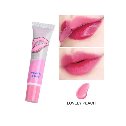 6 Color Peel-Off Lip Gloss Lipstick – Waterproof Long-Lasting Shine Lip Tint Set