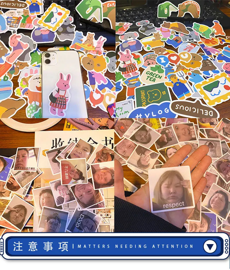 Classic Movie Poster Sticker Pack - 64PCS Aesthetic Graffiti Decals for DIY Scrapbook, Diary & Phone Case Decor