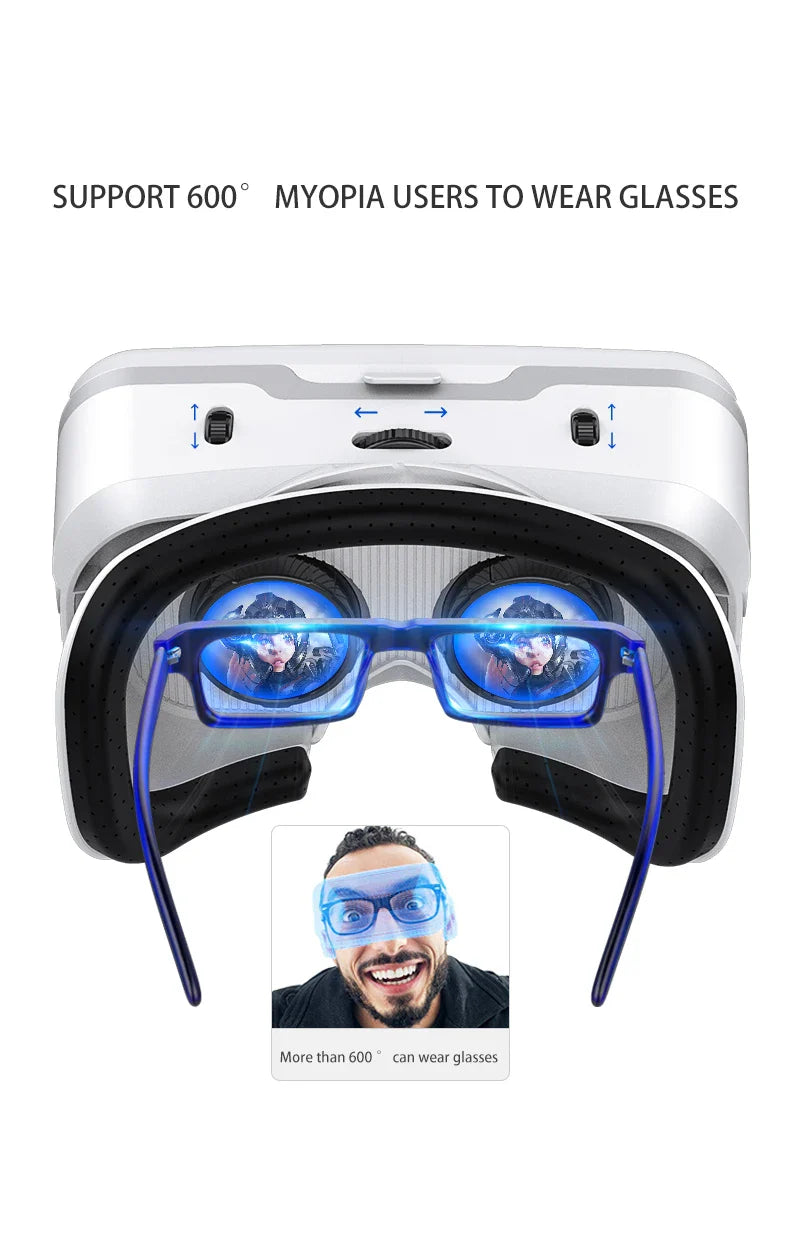 VR Glasses Virtual Reality Headset – 3D Lenses Smart Goggles for Smartphones, Mobile Game Accessory