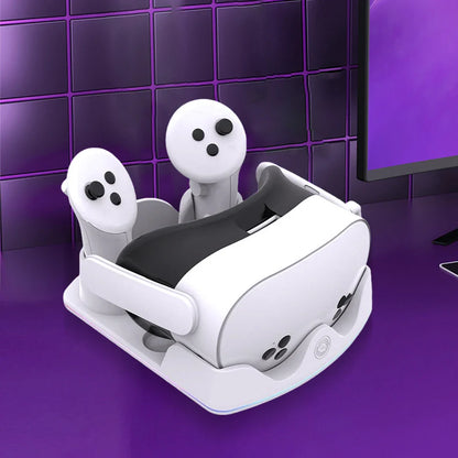 Meta Quest 3S Charging Dock – Fast VR Headset Station with RGB Light & Controller Holder for Quest 3S/3/2