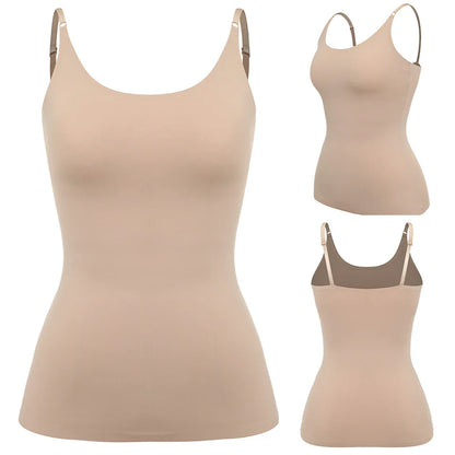 Women’s Tummy Control Shapewear - Smooth Body Shaping Camisole Tank Tops, Plus Size Slimming Seamless Compression Shaper