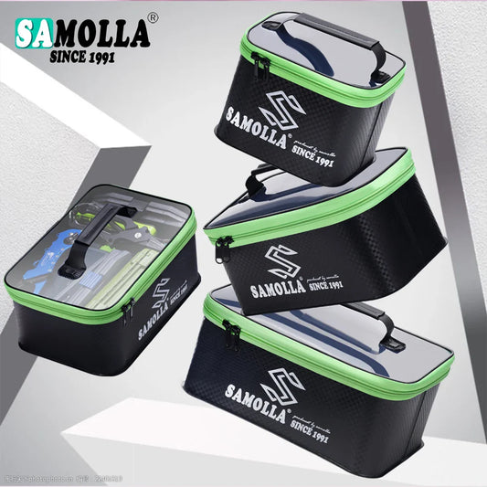 EVA Thickened Waterproof Fishing Box Bag – Live Fish Bucket and Storage Case for Gear, Main/Sub Line, and Floats
