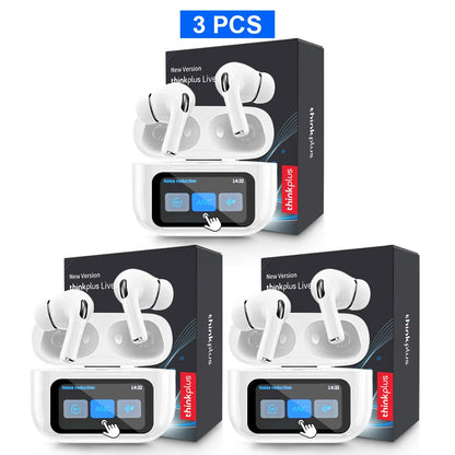 Thinkplus Wireless Bluetooth Earphones - ANC Noise Reduction, HD Mic Call & Gamer Earbuds with LED Touch Screen Control