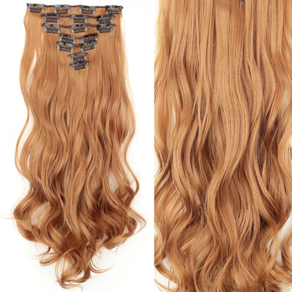 Women’s 7Pcs Hair Extensions with 16 Clips – Natural Black Straight Ombre Hairpiece