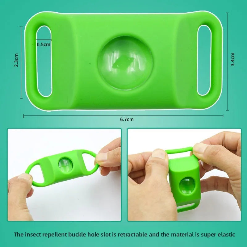 Natural Flea & Tick Repellent Pet Pendant Collar – One Size Fits All Anti-Flea Green Accessory for Dogs & Cats
