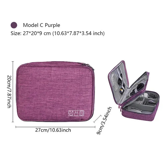 Waterproof Travel Cable Organizer Bag – Portable Digital Storage Pouch for Electronic Accessories