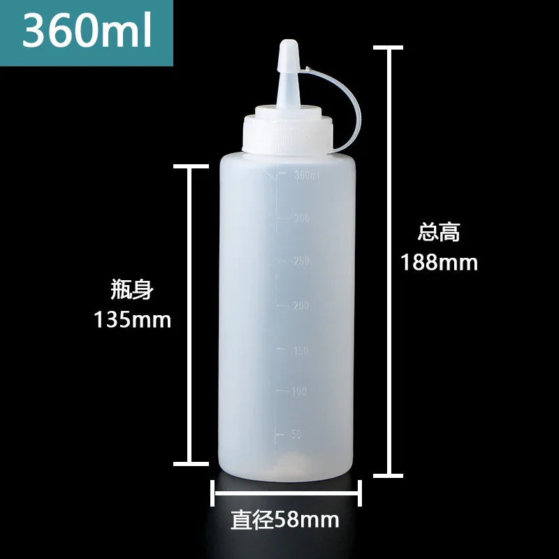 Large Squeeze Condiment Bottles with Nozzles – Ketchup, BBQ Sauce, Olive Oil Dispenser Bottles for Kitchen Use
