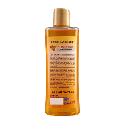 200ml Turmeric & Ginger Essential Oil — Deep Hydration Face & Body Moisturizer, Nourishing & Smoothing Skin Serum