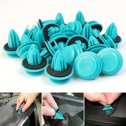Auto Door Panel Clips with Seal Rings - Car Fastener Rivet Retainers for Interior & Bumper Repair