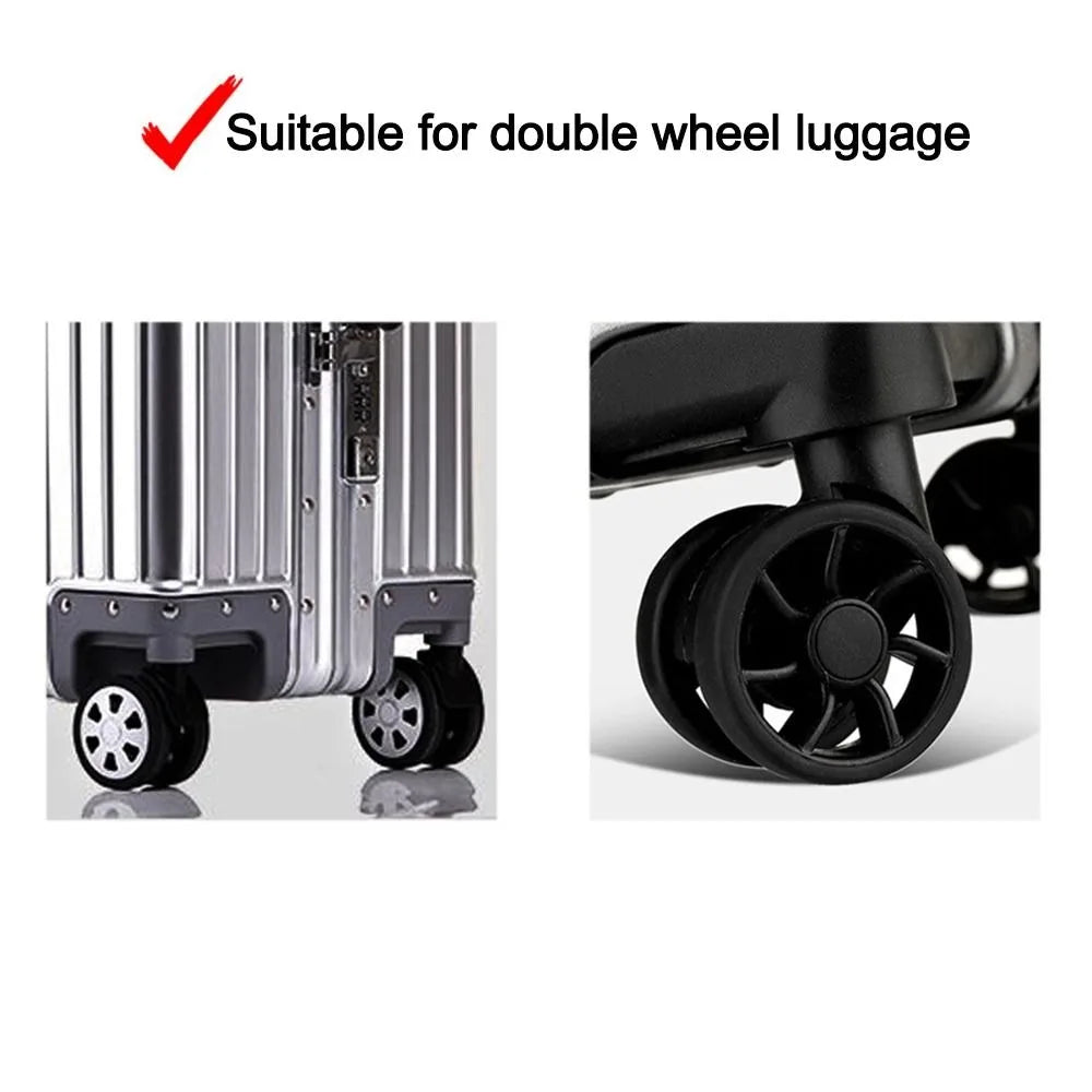 Universal Silicone Luggage Wheel Covers — Travel Suitcase Caster Protector, Noise & Wear Reduction