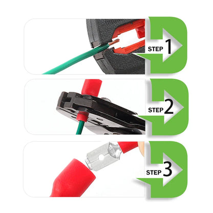 50PCS (25 Set) Insulated Female & Male Spade Crimp Terminal Connectors 6.3mm FDD/MDD Electrical Wiring Cable Plug Kit Universal Use