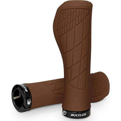 BUCKLOS Ergonomic MTB Handlebar Grips — Comfortable Soft Rubber Lock-On Bicycle Grips for Mountain Bikes