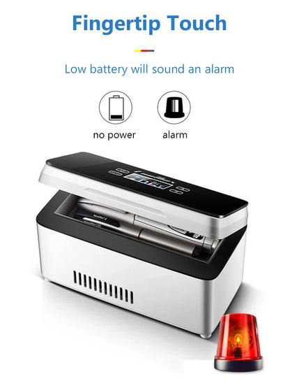13600mAh Mini USB Refrigerator – High-Power Insulin & Pill Box Cooler, 0-18°C Refrigerated Incubator
