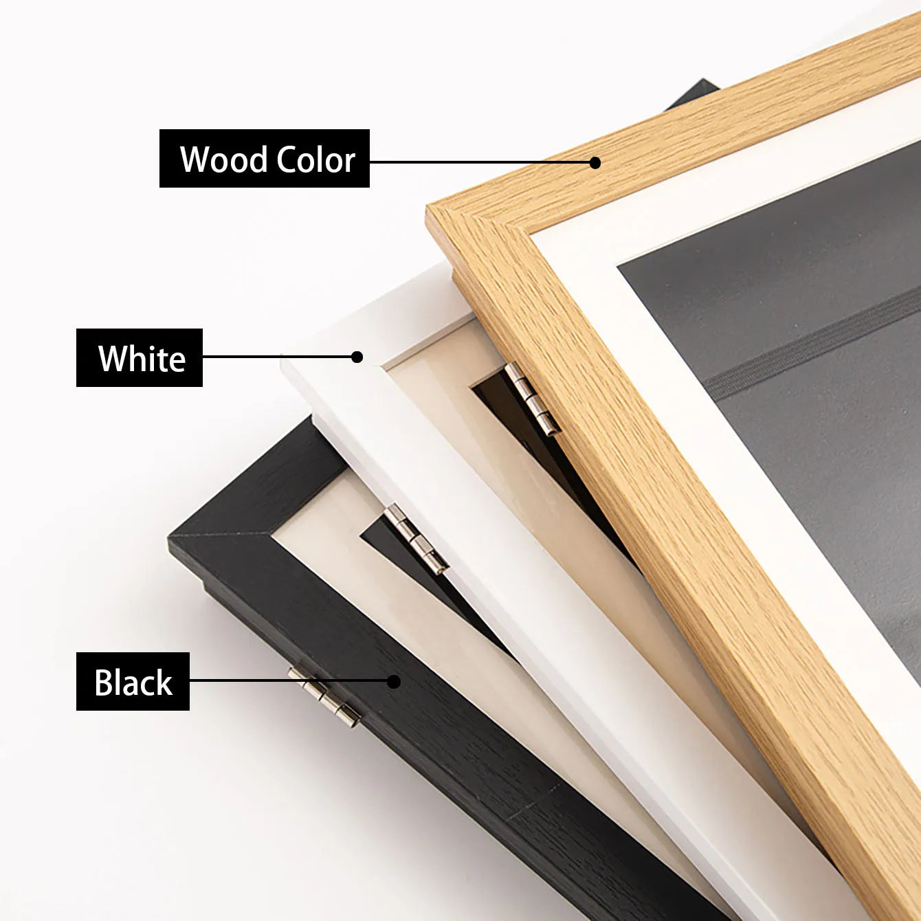 Wooden Flap Art Frames – Magnetic A4 Photo Frame for DIY Paintings, Children's Exhibition, and Home Decoration Storage Rack
