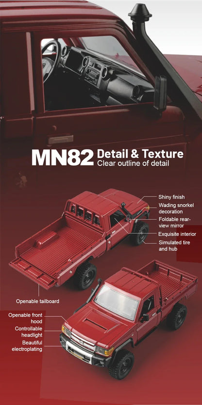 MN82 Pro RC Off-Road Vehicle — 1:12 Scale 4WD Climbing Car for Toyota LC79 Simulation