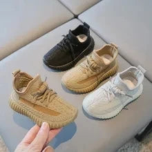 Children's Lightweight Coconut Woven Shoes - Non Slip Rubber Sole Outdoor Sports Mesh Sneakers for Baby Boys & Girls