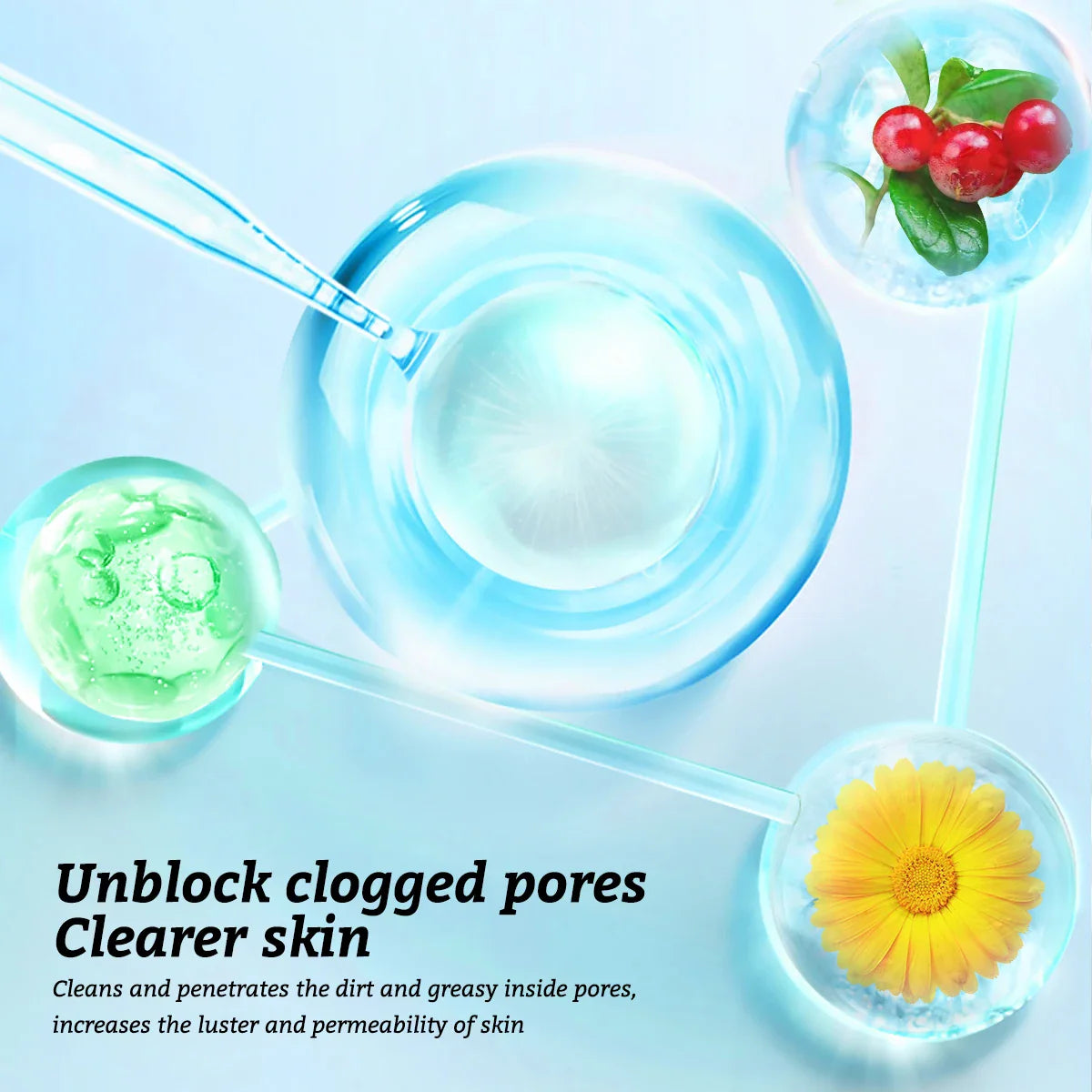 Facial Exfoliating Gel – Whitening, Moisturizing & Repairing Face Scrub Cleanser for Acne and Blackhead Removal Skincare