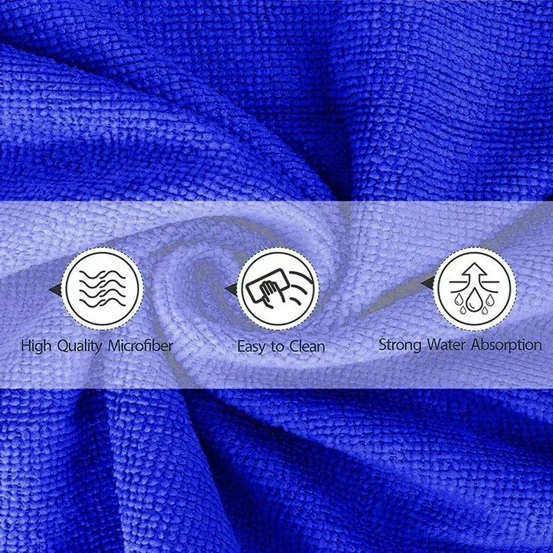 Microfiber Cleaning Cloths – Lint-Free, Reusable, Super Absorbent Towels for Car, Window & General Cleaning