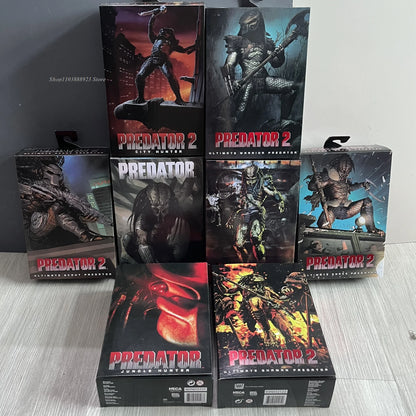 NECA Predator Ultimate Action Figure – Shaman, Elder, Armored & Jungle Hunter Snake Vision Alien Collectible Model Toy Gift
