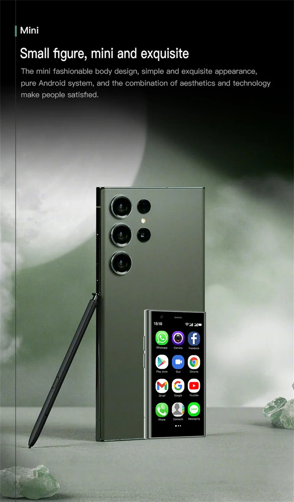 SOYES S23 Pro Mini Android Phone — 3.0" Display, 2GB RAM, 16GB ROM, Dual SIM, 1000mAh, 3G Compact Smartphone